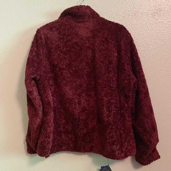 Pendleton Dark Red Sherpa Zip Up Jacket - Picture 2 of 6